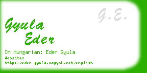 gyula eder business card